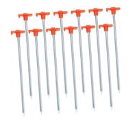 MAGICLULU 12 pièces Piquets de Tente Renforcés en Acier Inoxydable pour Camping et Fixation de Tentes Piquets Anti-Vent pour Sol Dur et Glace Accessoires pour Auvents et Bâches