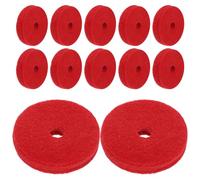 MAGICLULU 12 Pièces Rondelles Feutre de Cymbale Rouges Amortisseur Double Couche en Feutre Stable Compatible pour Accessoires Batterie Performances Live