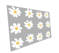 MAGICLULU 12 pièces Stickers Muraux Marguerite Autocollants Fleur Décoratifs Auto Adhésifs pour Chambre Salon Bureau Faciles à Poser et Résistants