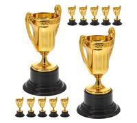 MAGICLULU 12 Pièces Trophées Miniatures Plastique pour Garçon Fille Coupes Petites pour Récompenses Jardin Garçon Fille Sport Fêtes et Compétitions