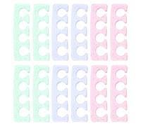 MAGICLULU 12 Séparateurs D’Orteils et Doigts en Silicone Souple 12 Pièces Entretoises pour Pédicure et Manucure Accessoires Nail Art pour Séparation Précise et Séchage