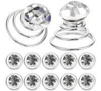 MAGICLULU 12pcs Agrafes à Cheveux en Alliage et Verre, Confortables et Résistantes, Décoration Cheveux Chic pour Mariage et Shopping