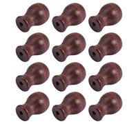 MAGICLULU 12pcs Wood Cord Tassels, Window Blind Cord Knobs, White Timber Pull Ends, 1.18 x 0.78 inch, for Home Decor
