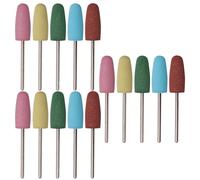 MAGICLULU 15 Pièces Rubber Nail Drill Bits Set Soft Polishing Buffers For Manicure And Pedicure Compatible With Electric Nail Drills For Smooth Couleur Aléatoire
