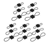 MAGICLULU 15pcs Sangles Tactiques en Nylon Noir pour Fixation D'équipement Extérieur, Rubans Élastiques Ergonomiques pour Randonnée et Camping en Plein Air