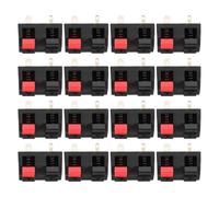 MAGICLULU 16 Pièces Bornes de Câble Audio à 2 Clips à Ressort | Transmission du Signal, Compatibilité Polyvalente, Plastique et Métal, Câblage Rapide pour Systèmes Audio Domestiques