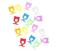 MAGICLULU 16pièces Silicone Wine Glass Charms Set Reusable Silicone Cup Markers for Party Drink Identification Wine Glass Tags for Birthday and Festive Celebrations