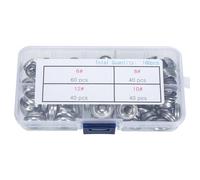 MAGICLULU 180pcs Joint Creux en Œil de Poisson en Acier Inoxydable pour Vis à Tête Fraisée, Résistant à L'usure, Facile à Verrouiller, Artisanat Raffiné pour Construction et Équipements