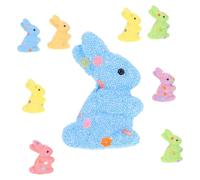 MAGICLULU 18pièces Lapin Mousse De Pâques Décor De Table Lapin Miniature Décoration De Paysage Décor De Pâques Décoration De Mise De Bureau De