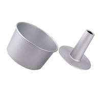 MAGICLULU 1ensemble Moule à Cake Rond Creux Antiadhésif Alliage Aluminium Moule à Gâteaux Chiffon avec Fond Amovible Outil de Pâtisserie Réutilisable pour Cupcakes et Desserts