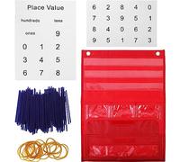 MAGICLULU 1ensemble Tableau À Poches Numéroté Portable Pour Salle De Classe Organisateur De Comptage Avec Poches Pour Apprentissage Et Activités Éducatives Pour Accrocher Au Mur