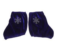 MAGICLULU 1paire Housse de Protection pour Patins à Glace Bleue Élégante avec Décor Cristallin Adaptée aux Moyennes Couvre-Lames pour Patinage Artistique Garçon Fille et Adultes