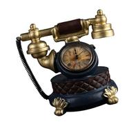 MAGICLULU 1pièce Horloge De Bureau Résine Rétro Décoration Vintage or Pour Table De Nuit Étagère Et Bureau Modèle De Téléphone Élégant