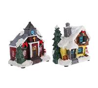 MAGICLULU 1Pièce Ornement De Noël Résine Maison Miniature Décoration Festive pour Micro Paysage Accessoire pour Noël Et Jardin Miniature