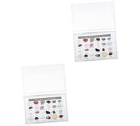 MAGICLULU 2 Boîtes Spécimen de minerai Naturel Bureau rocher petits cristaux en vrac pierre petits cailloux boite en plastique Coloré