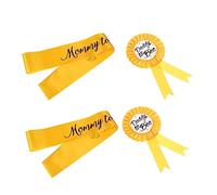 MAGICLULU 2 Ensembles 4 Pièces Badge Abeille Bandoulière Fête Winnie Genre Fournitures De Fête Écharpes Broches De À Thème Badge Pin Badge Corsage Poule Satin Tissu Jaune