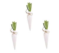 MAGICLULU 2 Ensembles Carottes De Pâques Décorations d'anniversaire De Lapin Remplisseur Carottes Réalistes Blanches Décor Mignon Floqué Gonflable Tissu Extensible Spandex 3 Pièces * 2