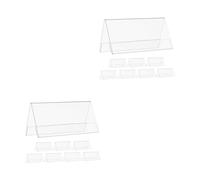 MAGICLULU 2 Ensembles Cartes De Table De Conférence Panneau De Bienvenue Signes Réservés pour La Réunion Plaque Signalétique du Bureau Signe De Mariage Transparent Acrylique 8 Pièces * 2