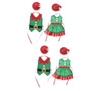 MAGICLULU 2 Ensembles Couverture De Bouteille De Vin Bouteille De Vin De Noël Couvre De De Noël Toppers De Pull De Robe Couple 2 pièces * 2