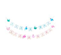 MAGICLULU 2 Ensembles De Décorations De Fête De Révélation Du Bannière De Décoration De Fête C'Est Une Bannière De Fille Bannière De Signe C'Est Une Fille Fanion C'Est Une