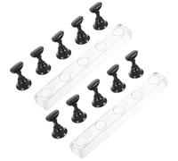 MAGICLULU 2 Ensembles de Présentoirs à Ongles Magnétiques en Acrylique Noir pour Améliorer L'efficacité de Travail et Tenir les Faux Ongles, pour Artistes Nail Art et Salons Professionnels