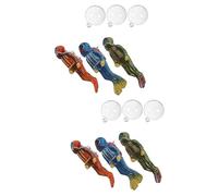 MAGICLULU 2 Ensembles Décoration Flottante D'aquarium Néon Trois Décoration Aquarium Marin Baril Ornements Flottants D'aquarium Air Poisson Tubes Trousse Horreur Naufrage Résine 3 Pièces * 2