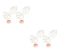 MAGICLULU 2 Ensembles Dossier De Notes Porte-mémo Mental Pince-Notes De Table Pince Photo Table De Table Agrafe Porte-Notes De Table Titulaires Petit Rose Gold Acier Inoxydable 2 Pièces * 2