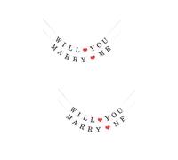 MAGICLULU 2 Ensembles Drapeau de traction du papier de mariage bannière de proposition de mariage banderole de mariage veux-tu m'épouser bannière