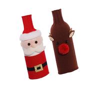 MAGICLULU 2 Ensembles Ensemble De Bouteilles De Noël Centres De Table De Noël Ornements De Noël Manchon De Bouteille Couvre-Bouteille Chandails pour Bouteilles De Vin De 2 pièces * 2