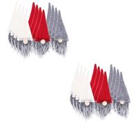 MAGICLULU 2 Ensembles Ensemble De Bouteilles De Vin avec Chapeau De Noël Décorations pour Arbres De Noël À Vin De Pochettes À Vin Vin De Noël Gonflables De 12 pièces * 2