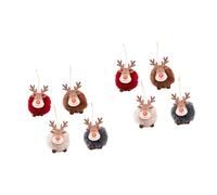 MAGICLULU 2 Ensembles Pendentif Sapin De Noël Pendentif Noel Christmas Tree Guirlande Boule De Décorations De Noël Décor Suspendu De Fête De Noël Pendentifs en Bois De Noël 4 Pièces * 2