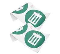 MAGICLULU 2 feuilles Autocollants de des Déchets Lot de Étiquettes Poubelle pour Recyclage et Non Recyclage Autocollants Résistants Aux Intempéries pour