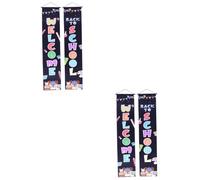 MAGICLULU 2 Paires Bannière de Rentrée Scolaire Polyester Décoration Porte de Classe Laffichage Salle Fête de Rentrée et Accueil Scolaire