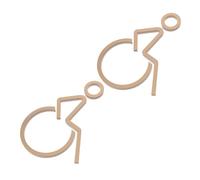 MAGICLULU 2 Pièces Autocollant Panneau Toilettes Accessible Personnes Handicapées en Acrylique Doré, Autocollant Résistant aux Rayures et Auto-adhésif pour Espaces Publics et Sanitaires