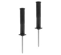 MAGICLULU 2 Pièces Base de Mât de Drapeau d'angle avec Ressort en Acier et Plastique Noir, Piquet Stable pour Drapeau de Coin de Football en Extérieur Lors des Matchs