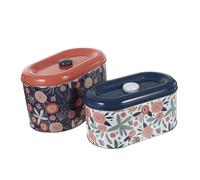 MAGICLULU 2 pièces Boîtes de Rangement Rectangulaires Fer avec Couvercles Boîtes Hermétiques de Style Européen pour Bonbons et Petits Objets de Décoratives et Pratiques pour Maison