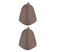 MAGICLULU 2 Pièces Bonnet de Sauna en Feutre de Laine Épais à Haute Coupe | Isolation Renforcée, Protection du Front Gouttes, Usage Banya Russe, Confort Solide