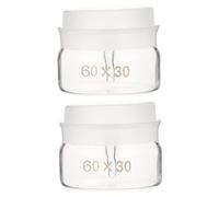 MAGICLULU 2 Pièces Bouteilles de Pesée Verre avec Couvercles Support de Pesée Simple et Pratique pour Laboratoire pour Expérimentations