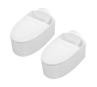 MAGICLULU 2 Pièces cendrier Mural Mignon Fumer cendrier sans fumée Toilettes Petit cendrier Original Cendrier drôle tenture Murale cendrier avec Couvercle Ash Can Acier Inoxydable Blanche