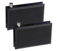 MAGICLULU 2 Pièces Charnière En Verre Pivot La Charnière De La Porte Inoxydable Clip De Porte De Vitrine s à Barillet Matériel De e Caché Alliage De Zinc Noir