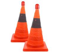 MAGICLULU 2 Pièces Cônes de LED Pliables Orange en Abs et Caoutchouc pour Gestion Sécurité Routière avec Visibilité Renforcée et Transport Facile