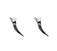 MAGICLULU 2 Pièces Corne à Boire Viking Grosse Capacité en Vache Jaune | Style Médiéval Rétro, Forme Pointue, Résistante aux Chocs, pour Voyages et Reconstitutions Historiques