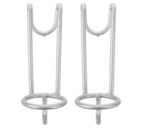 MAGICLULU 2 Pièces Crochets de Bride en Acier Inoxydable, Support Stable | Installation sans Perçage, Rainures Antidérapantes, Finition Mate, Rangement Sécurisé pour Bride et Licol, Argenté