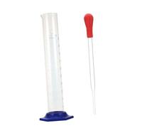 MAGICLULU 2 pièces Cylindre Gradué Verre Lot Pipette Outil Transparent de Mesure Chimique Stable et Résistant à Haute Température Usage Laboratoire et École