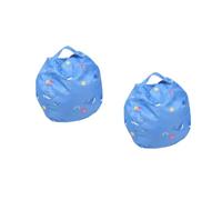 MAGICLULU 2 Pièces De Rangement pour Jouets Grand Pouf Organisateurs Et Rangements De Jouets Stockage De Voiture Fauteuils Poires Pouf pour Enfants Filet Farci Couvercle Toile Blue