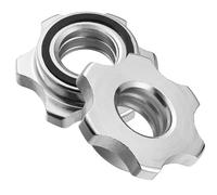MAGICLULU 2 Pièces Écrou en Fer Antidérapant 2,5 Cm pour Haltères et Barres de Musculation Vis Hexagonale, du Bruit pour Levage de Poids