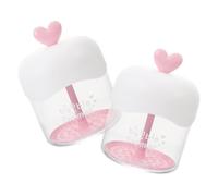 MAGICLULU 2 Pièces Gobelet Mousse Design de Cœur Nettoyant Visage en Plastique Transparent Rose Fabricant de Mousse à Montée Rapide pour Soins du Visage Quotidiens
