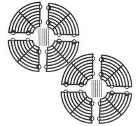MAGICLULU 2 Pièces Grille pour Pot de Fleurs, Cache-Pot de Jardin en Plastique Noir, Coupe-Ajustable, Protège la Terre Fleurs, Anti-poussière, pour Maisons et Bureaux