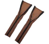 MAGICLULU 2 Pièces Housses D'accoudoirs pour Chaise Marron en Polyester, Design Ergonomique et Amovible, Protection pour Fauteuils de Bureau et Chaises d'avion