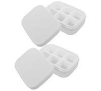 MAGICLULU 2 Pièces Ice Cube Press Mold With Lid Stackable Flexible Ice Making Box For Freezer For Beverages And Whiskey Drinks